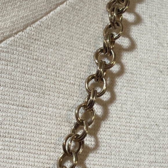 Bauble Bar Necklace 10" Pink Floral Rhinestone Lucite Geometric Retro Boho Indie - Picture 5 of 10